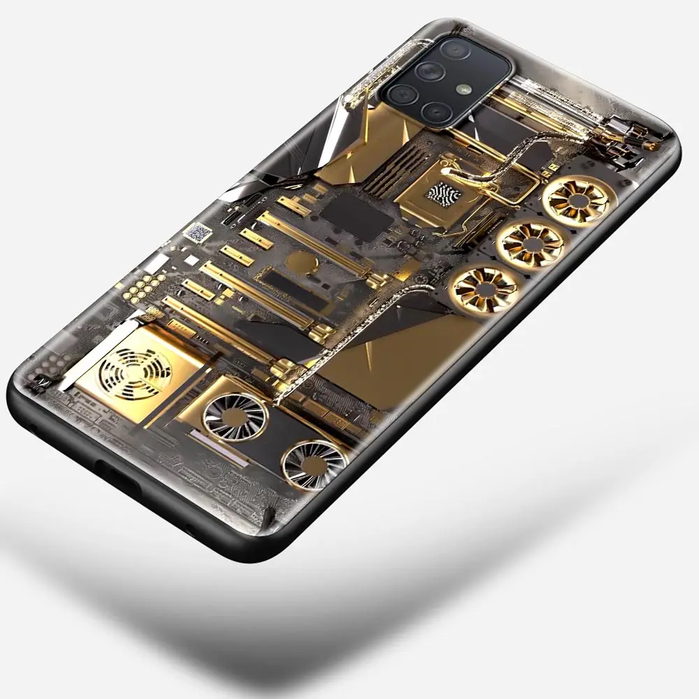 

Circuit Board Luxury Soft TPU Coque For Samsung Galaxy A21 EU A21S A12 A02S A51 A71 Shockproof Cover A11 A31 A41 Case