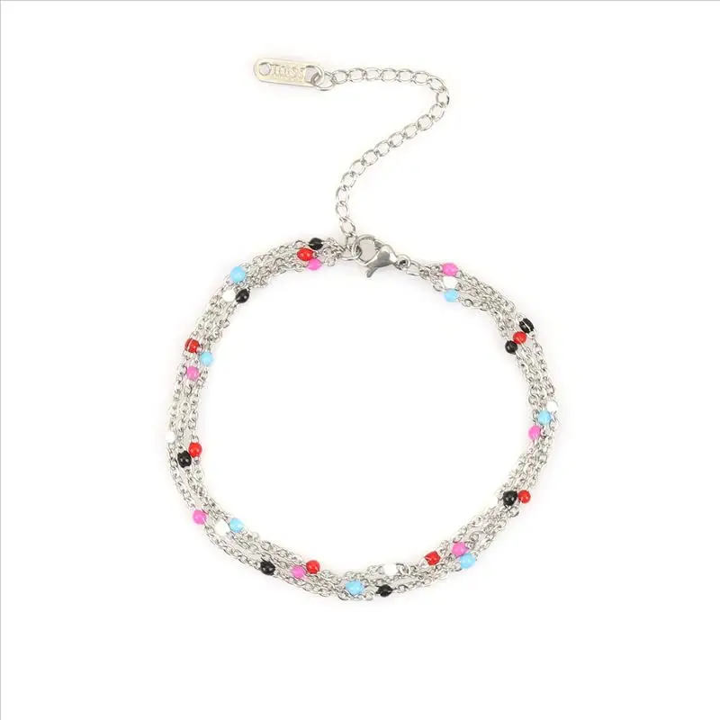 Браслеты шампуры из нержавеющей стали многоцветные эмалированные Многослойные