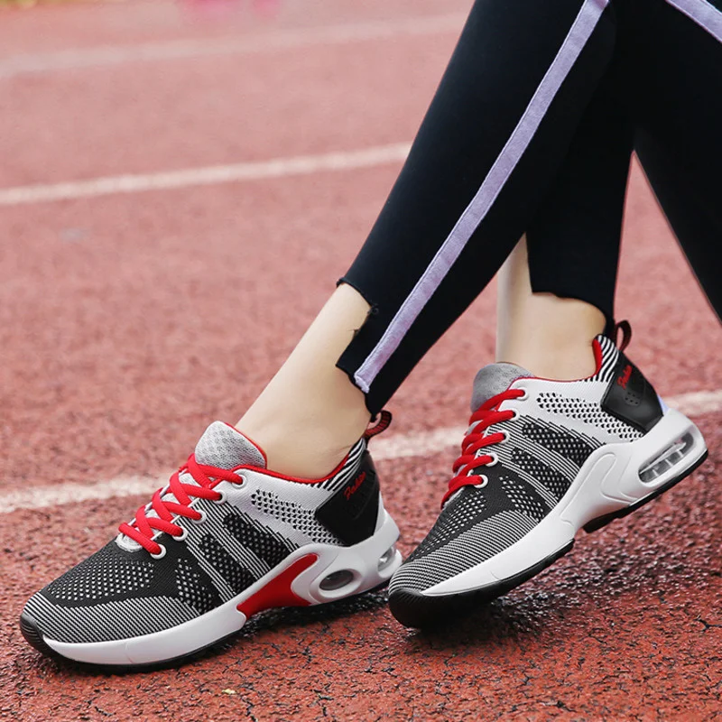 Tenis Mujer женская обувь плетеные дышащие кроссовки спортивная цветные на платформе