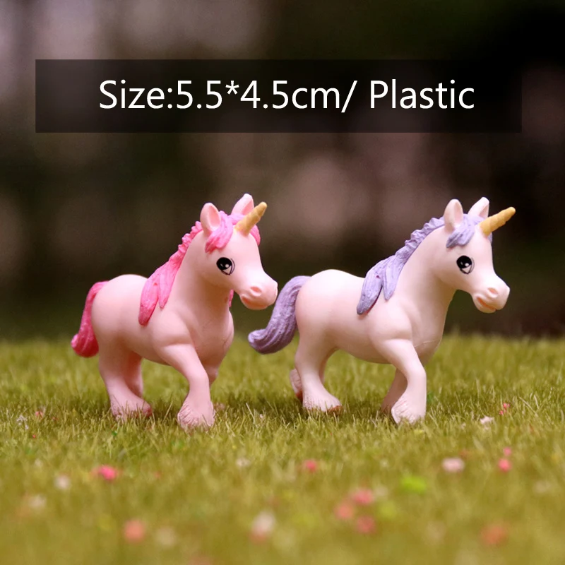 BAIUFOR 1PC Small Cute Horse Figures Fairy Animal Miniature Garden Figurine Cake Party Desk Decoration Toy &amp Gift | Дом и сад