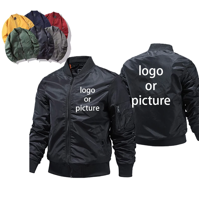 Diy Custom bomber Jackets And Coat ropa men custom jacket hombre Large Size Clothes Jacket pilot motorcycle coat