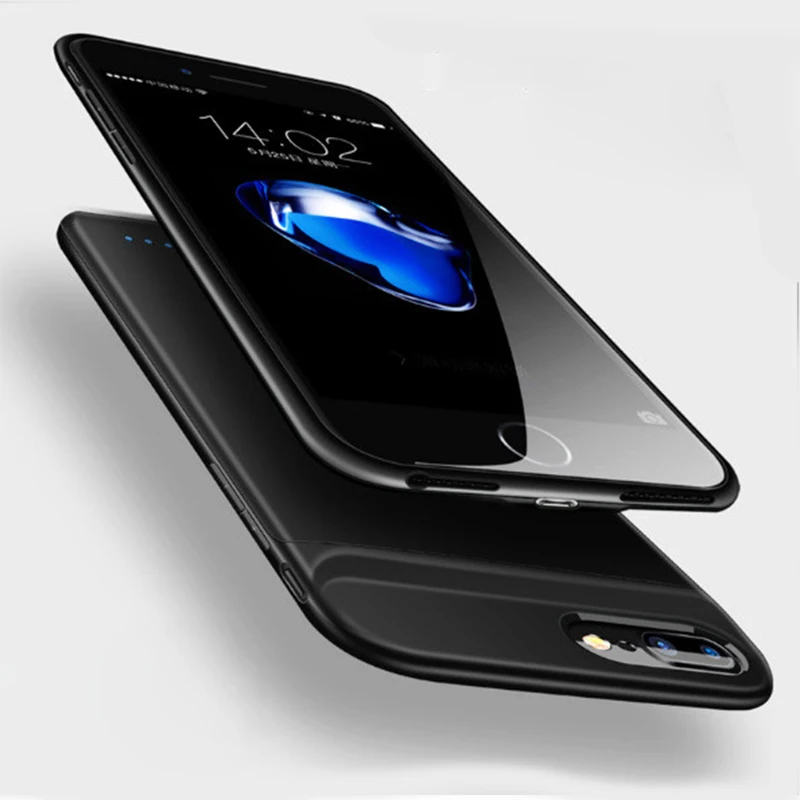 5000 мАч ультратонкая батарея зарядное устройство чехол для iPhone 6 6s 7 8 внешняя крышка питания для iPhone 6 6s 7 8 Plus power bank чехол coques