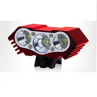 waterproof 3xt6 led bicycle light 1000lm front bike head light night cycling lamp 5v usb headlamp only lamp no battery