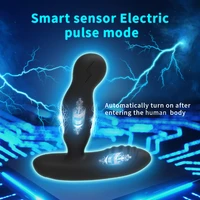 electric shock pulse male prostate massager vibrating butt anal plug vibrator wireless prostate stimulator sex toys for men