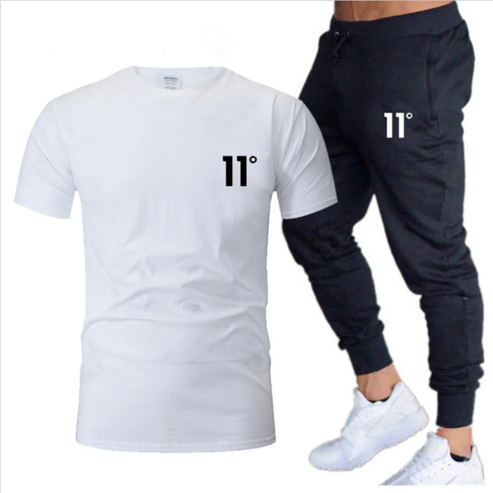 

2021 Fashion T-Shirt Trousers Men's Trouser Set Two Piece Summer Men's Trouser Set Jogging Set Men's Brand T-Shirt Pantsuit