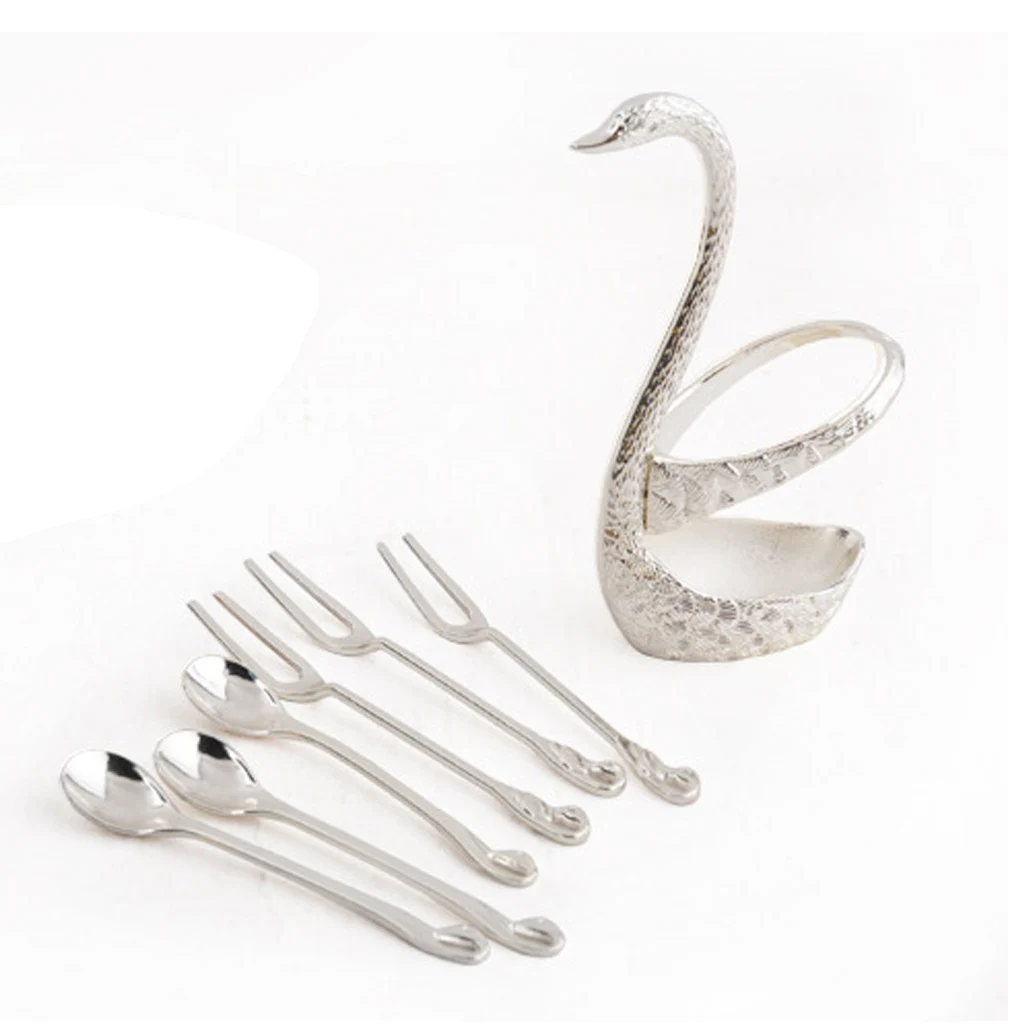 Творческий 7 шт. Лебедь фрукты Базовая деталь резцедержателя набор вилок