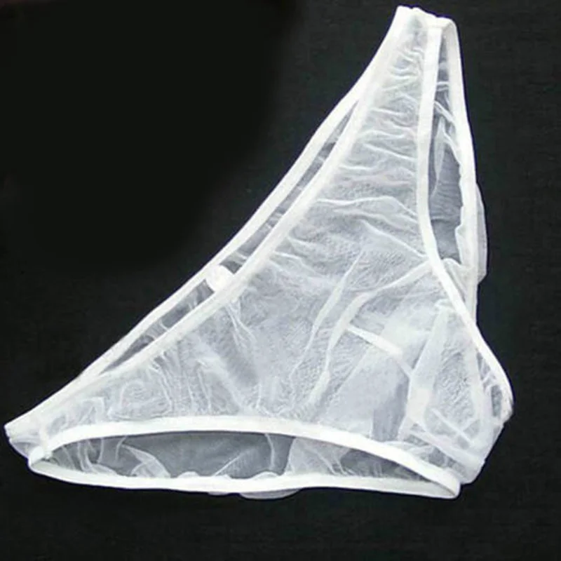 

Transparent Briefs Men's Sexy Underwear See-through Underpants Breathable Panties Gay Male Sheer Erotic Lingerie Knickers