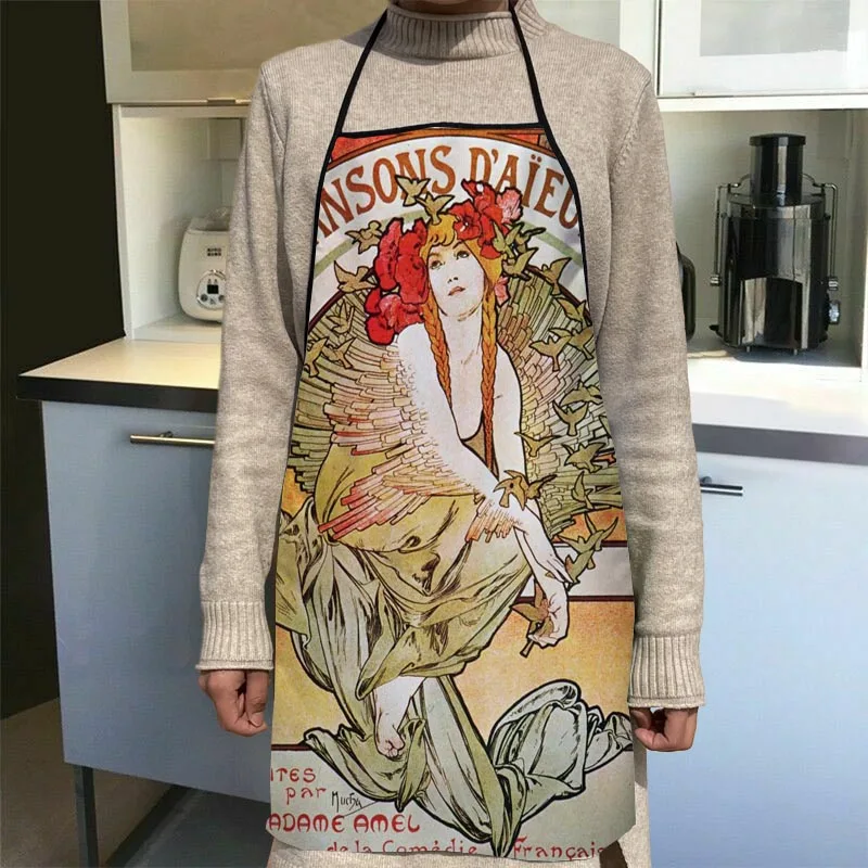 Новое поступление фартук Alphonse разных цветов Кухонные фартуки для женщин ткань