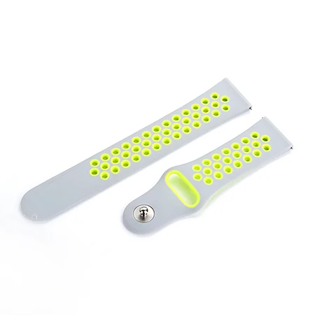 gray yellow Силиконовый ремешок для браслета Huami Amazfit Pace/Stratos 2 2 S/для samsung gear S3 ремень для Xiaomi Amazfit Bip Молодежный ремешок - Цвет: gray yellow