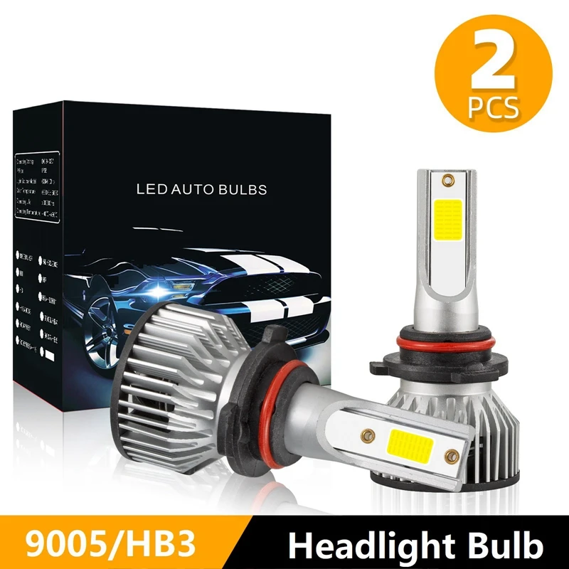 

2X 9005/HB3 LED Headlight High Low Beam Kit 4000W 30000LM Bulbs White 6500K