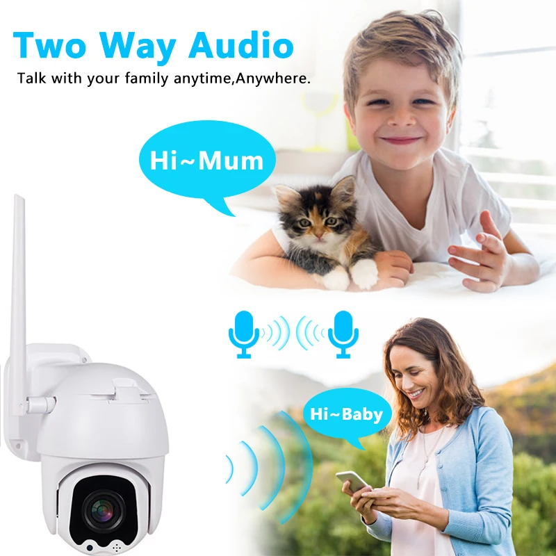 Мини PTZ IP Camara 1080P оптический 4-кратный зум Wifi камера Безопасности уличная Беспроводная IP Камера уличная сеть