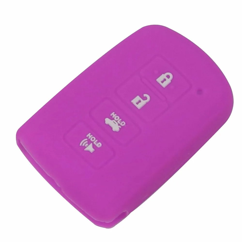 Jingyuqin Цветной силиконовый чехол для ключей от машины Toyota Camry Avalon Rav4 Highlander 2012 2013 2014