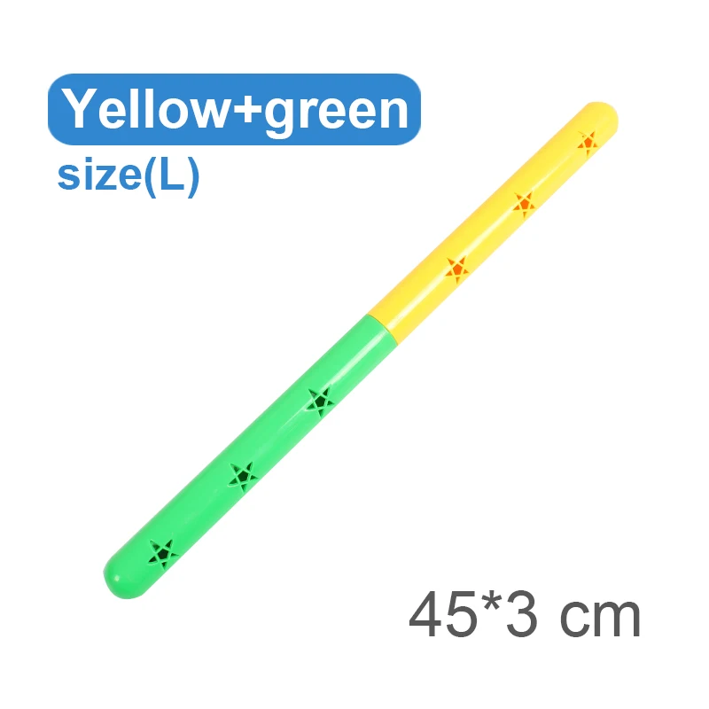 Yellow Green L Ruizhi 2 шт./компл. детей звук гимнастические палки батон детское снаряжение для фитнеса детский сад деятельности на открытом воздухе спортивные игрушки RZ1127 - Цвет: Yellow Green L