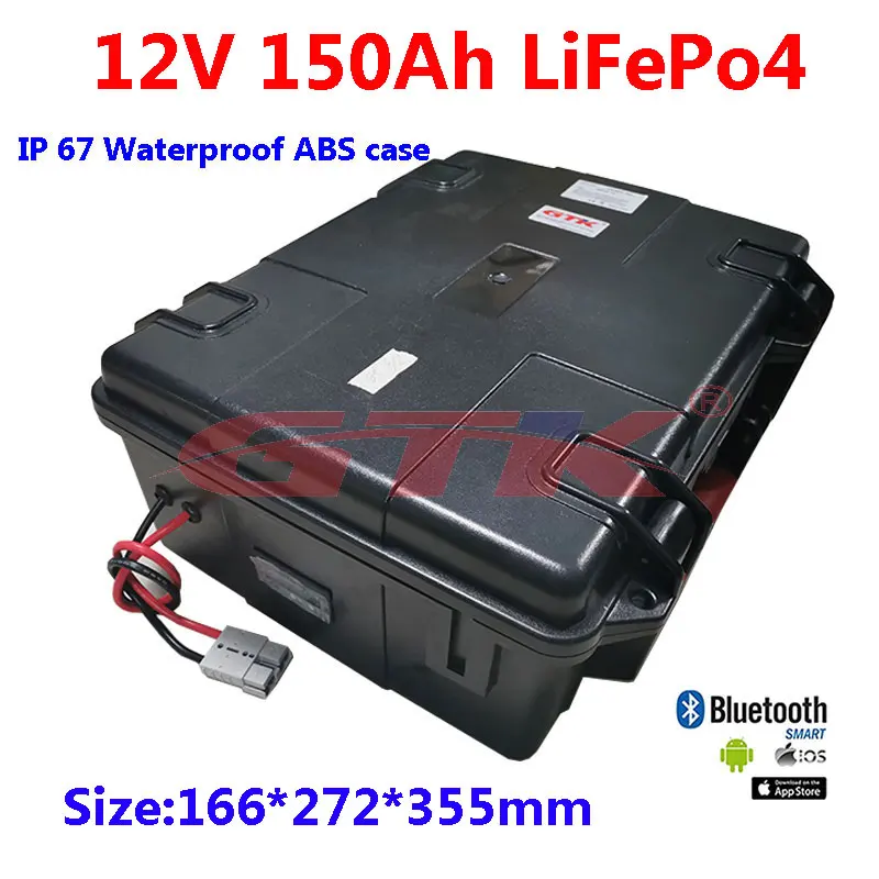 12V 150Ah lifepo4 литиевая батарея водонепроницаемая для электрического мотоцикла