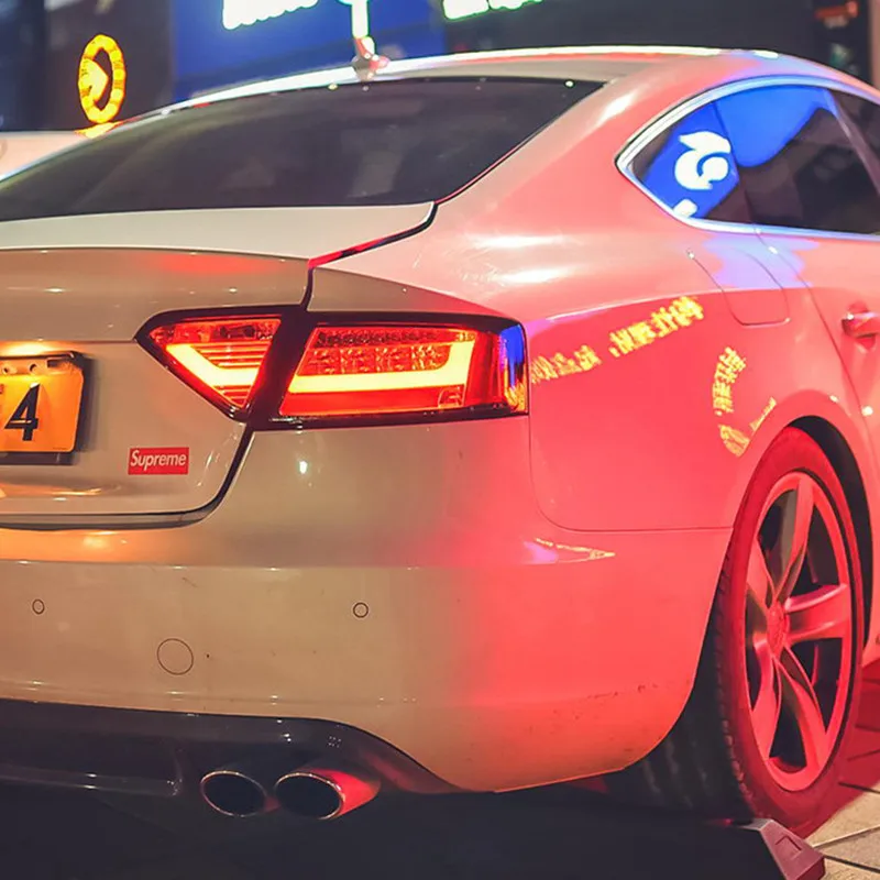 Автомобильные задние фонари для Audi A5 светодиодный 2007 2012 черный прозрачный и