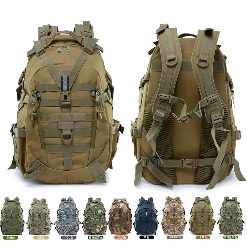 

40L 15L Camping Backpack Military Bag Men Travel Bags Tactical Army Molle Climbing Rucksack Hiking Outdoor Sac De Sport