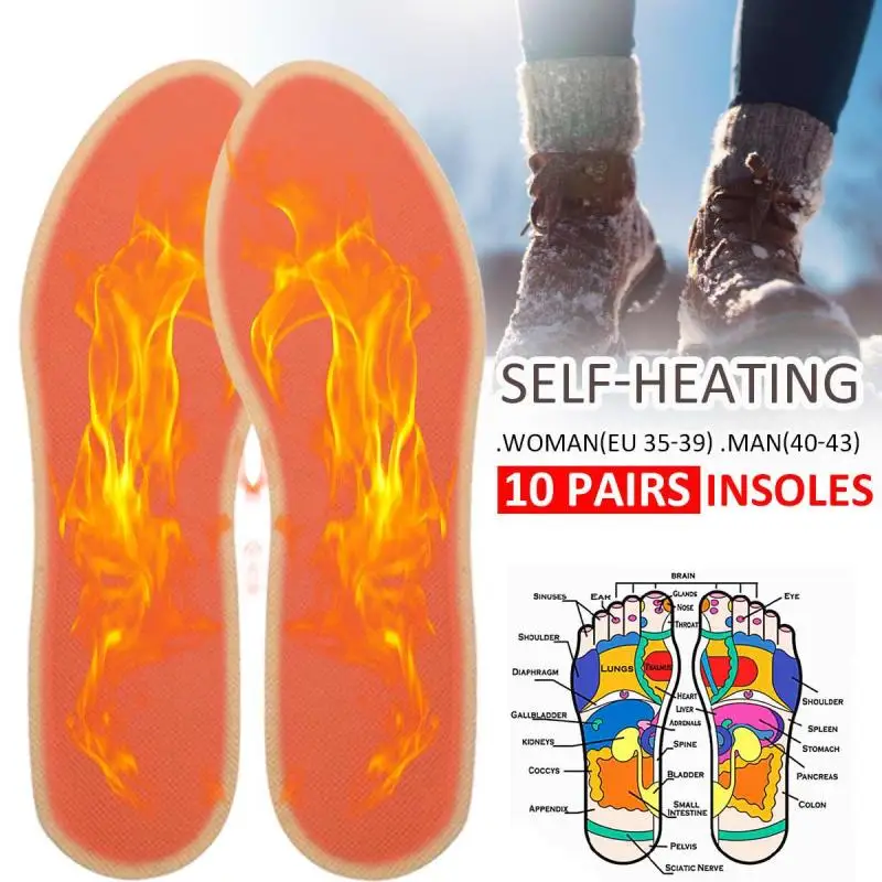 

2 Pcs Winter Foot Warm Paste Pads Self-Heating Insoles Unisex Outdoor Keep Warm Self Heating Therapy Shoes Insert Pad Warming