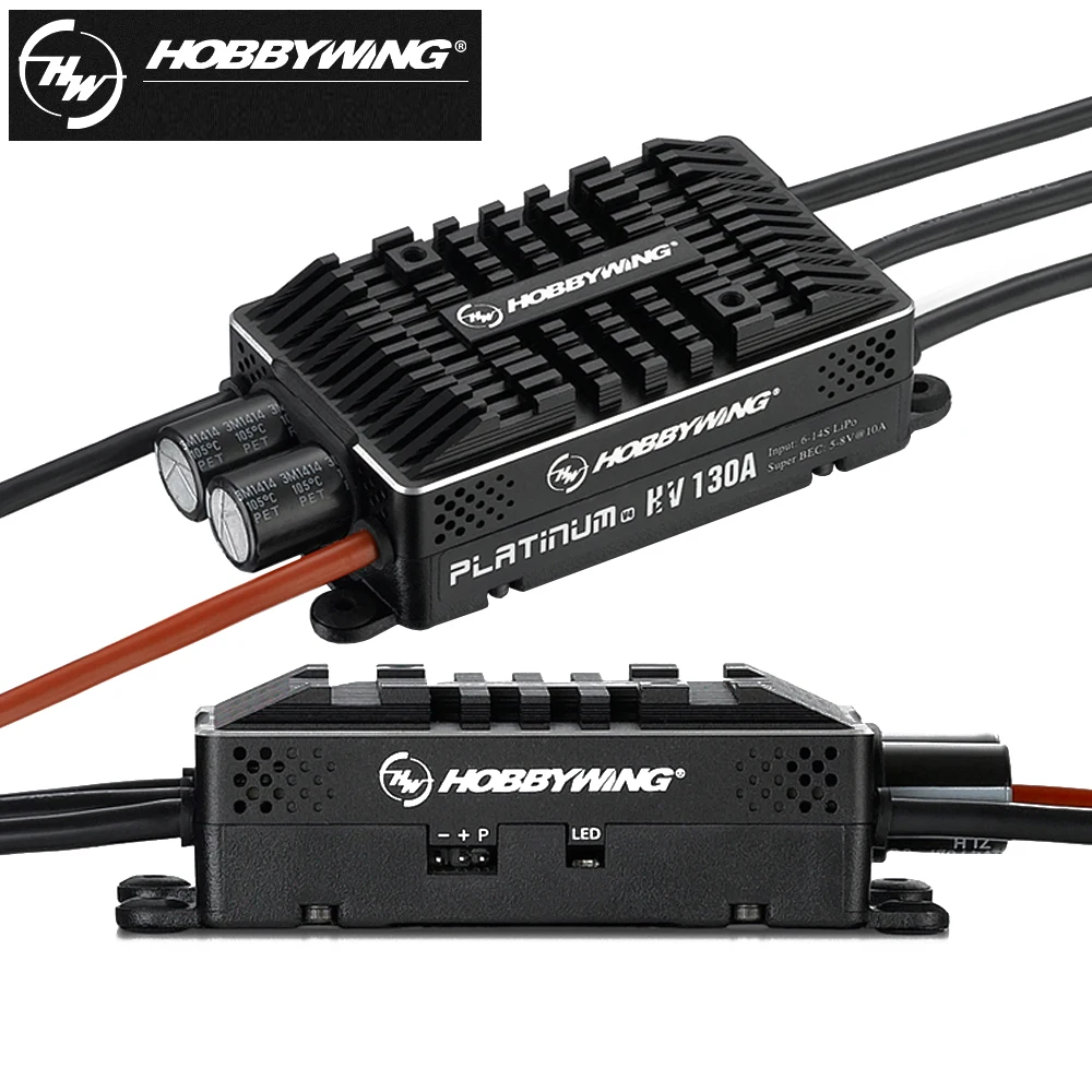 Щеточный электронный регулятор скорости Hobbywing Platinum Pro HV 130A OPTO V4 6 14S бесщеточный ESC