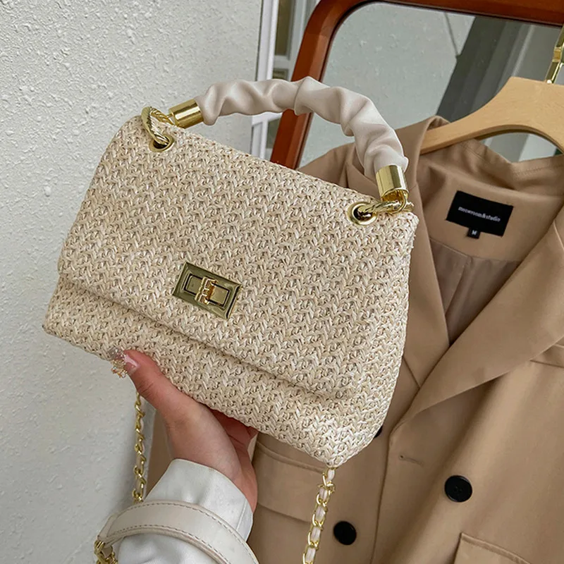 

Bags for Women New Fashion Woven Chain Tote Bag Simple and Versatile Shoulder Diagonal Bag Purses and Handbags Sac A Main