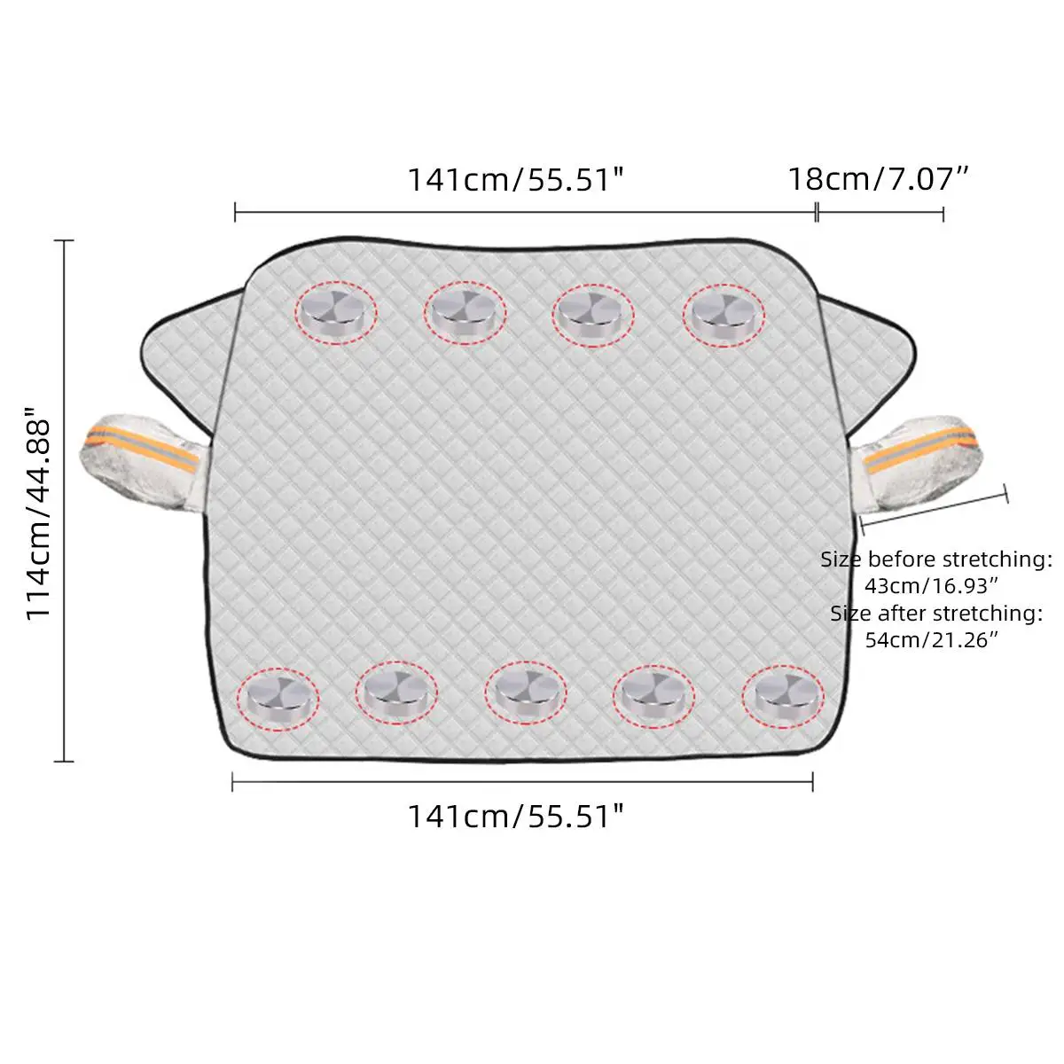 

Car Windshield Cover Strong Magnet Silver Cloth Magnetic Snow Ice Shield For Windshield Winter Car Front Window Exterior Cover