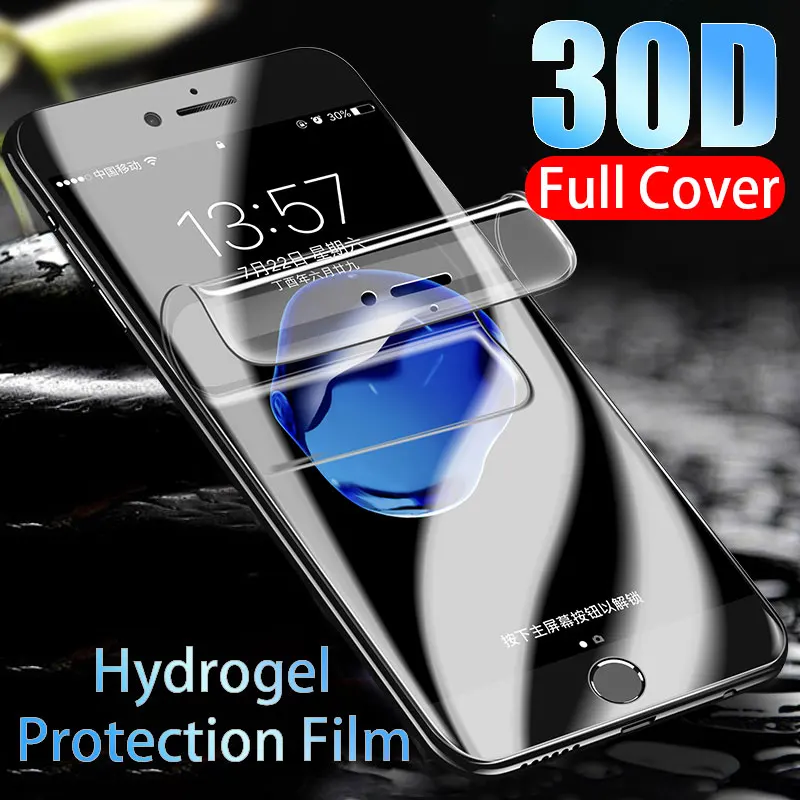 Гидрогель полное покрытие протектор экрана для iphone 7 8 6 6s Plus Защитная пленка xr x xs