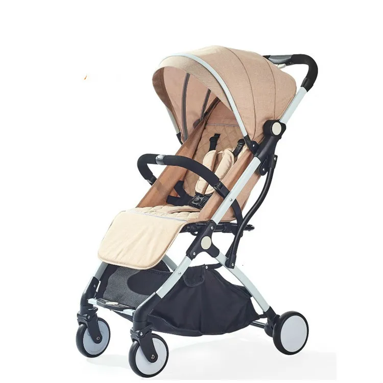 ILcomun Baby Stroller Trolley Car Trolley Folding Baby Carriage Buggy Lightweight Pram Easy Carry Stroller Original Pushchair - Цвет: Camel