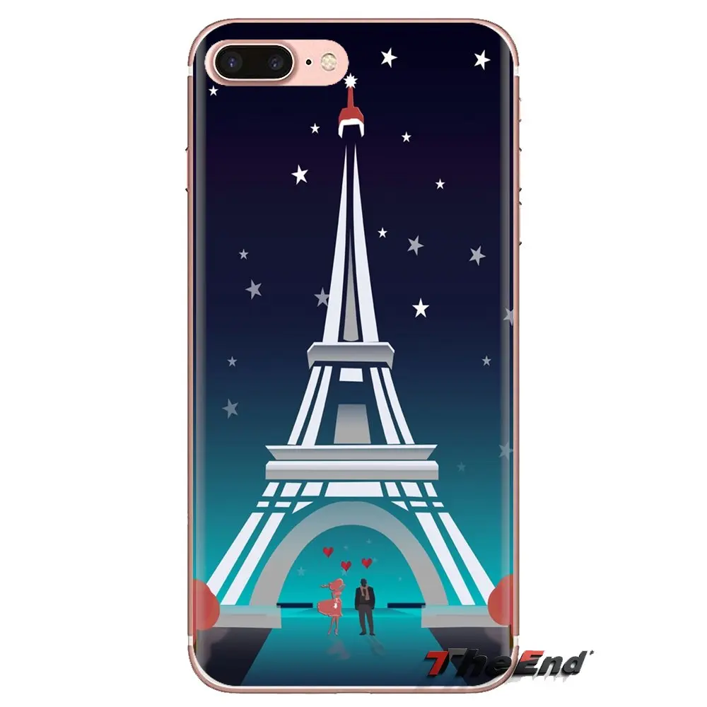 Мягкие прозрачные чехлы для Xiao mi 4 5 5s 6 A1 A2 5X6X8 9 Lite SE Pro Max Mix 2 3 2S Парижские Настенные