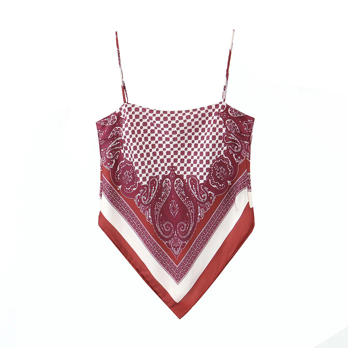 

2021 European and American style fashion positioning printing back knotted summer seaside beach sling bellyband EY2