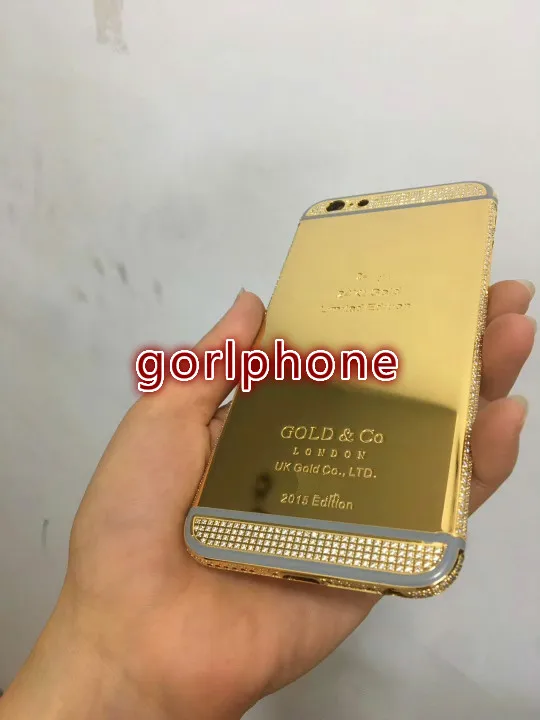 2020 средняя рамка задняя дверь корпус для телефона 6/6s plus 24k настоящая позолота