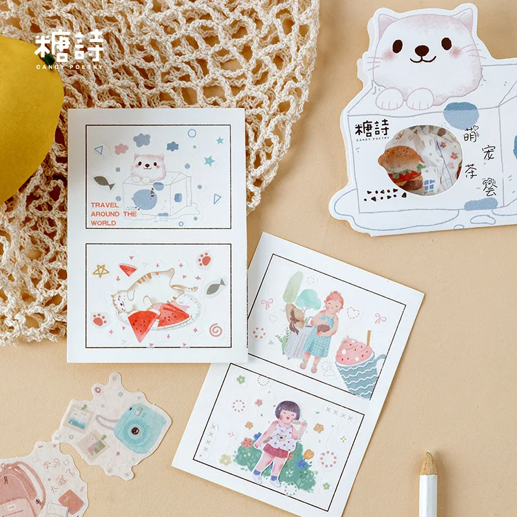 Ароматные каваи холодные напитки магазин декоративные канцелярские наклейки