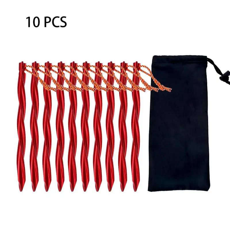 10 шт. колышки для палаток 25 см алюминиевые палатки с веревкой открытый тент