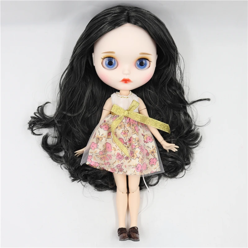 Ледяная кукла DBS Blyth наряды совместное тело одежда белая и Цветочная юбка костюм