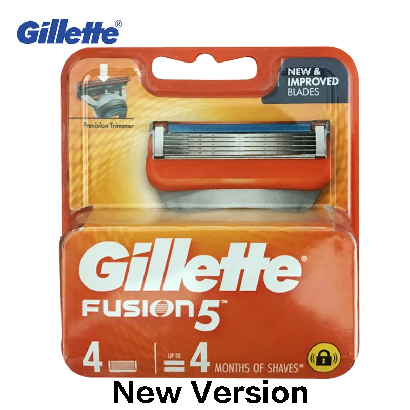 Gillette Fusion Razor Blades for Men Sharp Trimmer Straight 