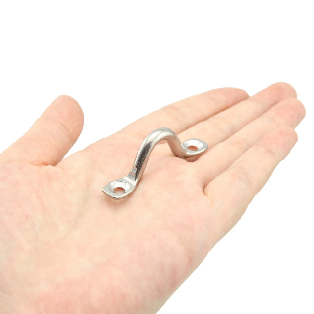 

10Pcs Kayak Eye Pad Bracket Pad Eye Deck Loop Strap Tie Down Anchor Point Footman's Loop for Kayak Canoe Hardware