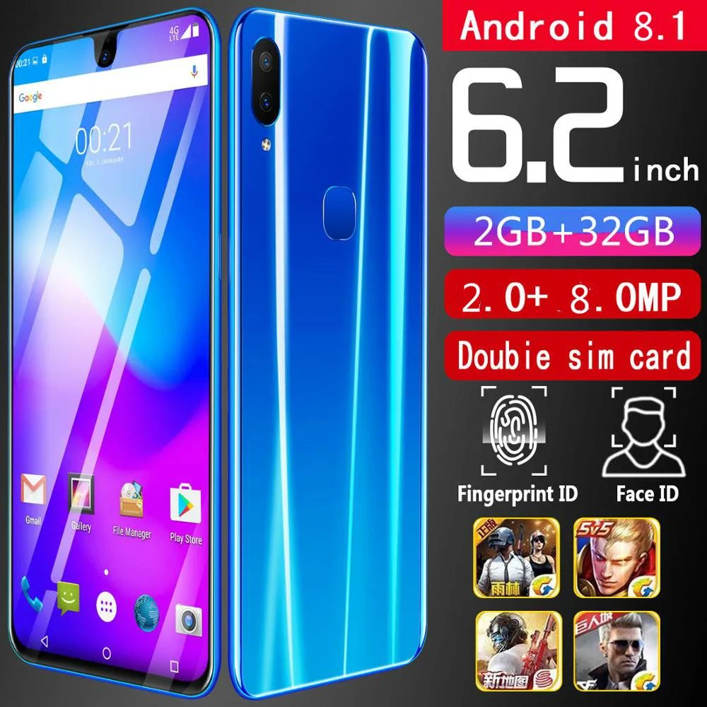 2 ГБ + 32 Гб Смартфон CHAOAI X23 6 дюйма разблокированный мобильный android 8 1 ядер HD камеры