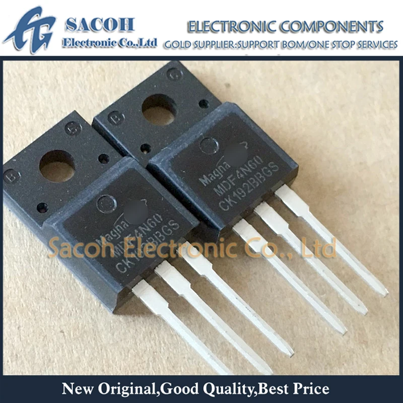 10Pcs MDF4N60BTH MDF4N60 or MDF4N65BTH MDF4N65B or MDF4N65 TO-220F 4A 650V Power MOSFET