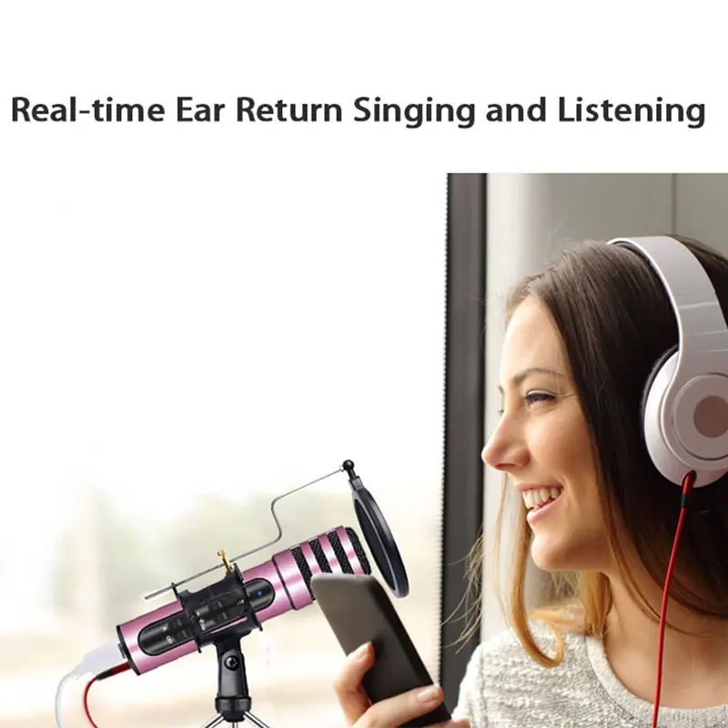 Профессиональный беспроводной конденсаторный микрофон Встроенная звуковая