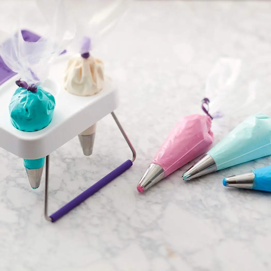 10 шт./упак. 4 цвета Кухня Многоразовые торт сделать цветок мешок Силиконовые