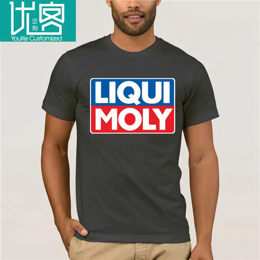 Мужская футболка с принтом Liqui Moly Повседневная хлопковая коротким рукавом на