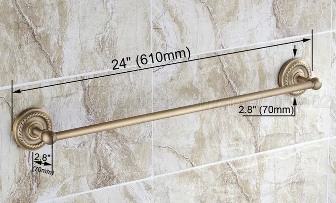 Вешалка для полотенец с одной рейкой античная латунная настенная полка вешалка