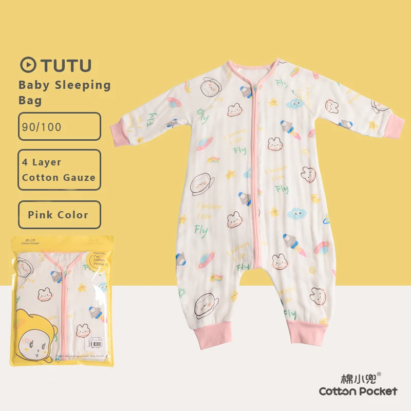 

Summer Baby Sleeping Bag Muslin Bamboo Cotton 4 Layer Soft Cartoon Printing Infant Toddler Zipper Sleeping Bag