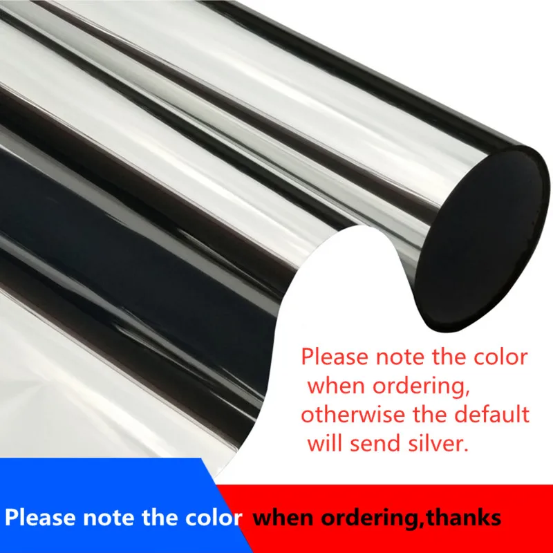 Зеркальные наклейки на окна с солнечной защитой серебряная пленка строительный