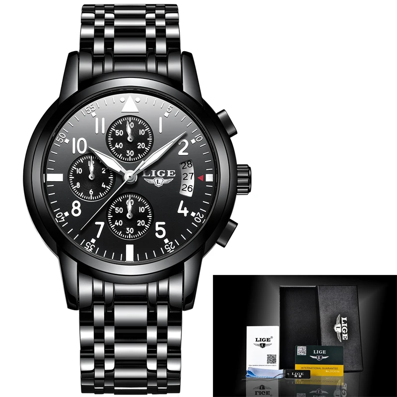 

Relogio Masculino Mens Watches Waterproof Quartz Business Watch LIGE Top Brand Luxury Men Casual Sport Watch Male Relojes Hombre