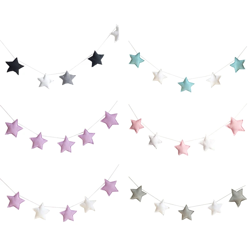 Nordic Baby Room Handmade Nursery Star Garlands Christmas Kids Room Wall Decorations Photography Props New Year Gifts