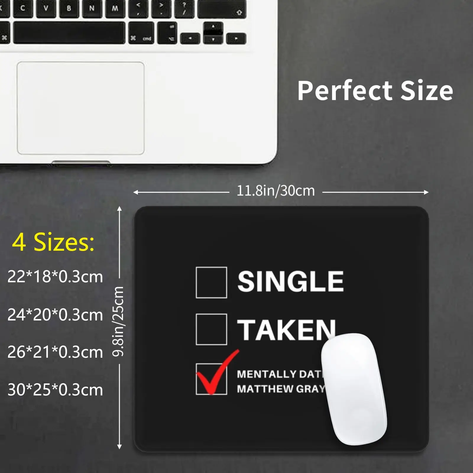 

Коврик для мыши «Одиночная свидания», «Мэтью серый»