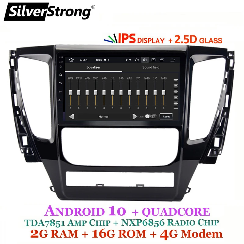 SilverStrong CARPLAY ips matrix Android10.0 4G модем Автомобильный gps для Mitsubishi Pajero 2018 + Радио RDS