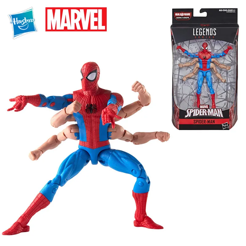 

Hasbro Legends Series Spider-Man Legends Series 6" Six-Arm Toy with Accessories Action Figure Pvc Model Kids Gift Collection