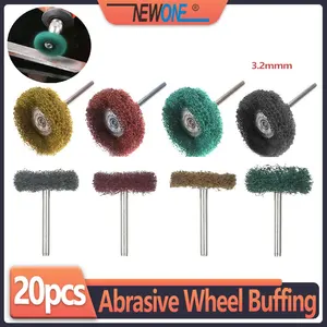 Абразивные колеса, 20 шт., 18 дюйма, 3,2 мм, хвостовик, полировка, металлическая поверхность, колеса, подходит для вращающегося инструмента, Аксессуары Dremel