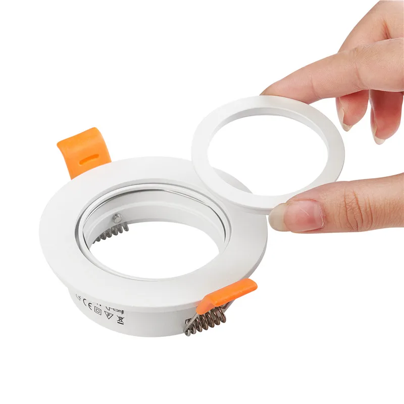 Круглый навесной Серебряный алюминиевый GU10 MR16 держатель лампы Точечный