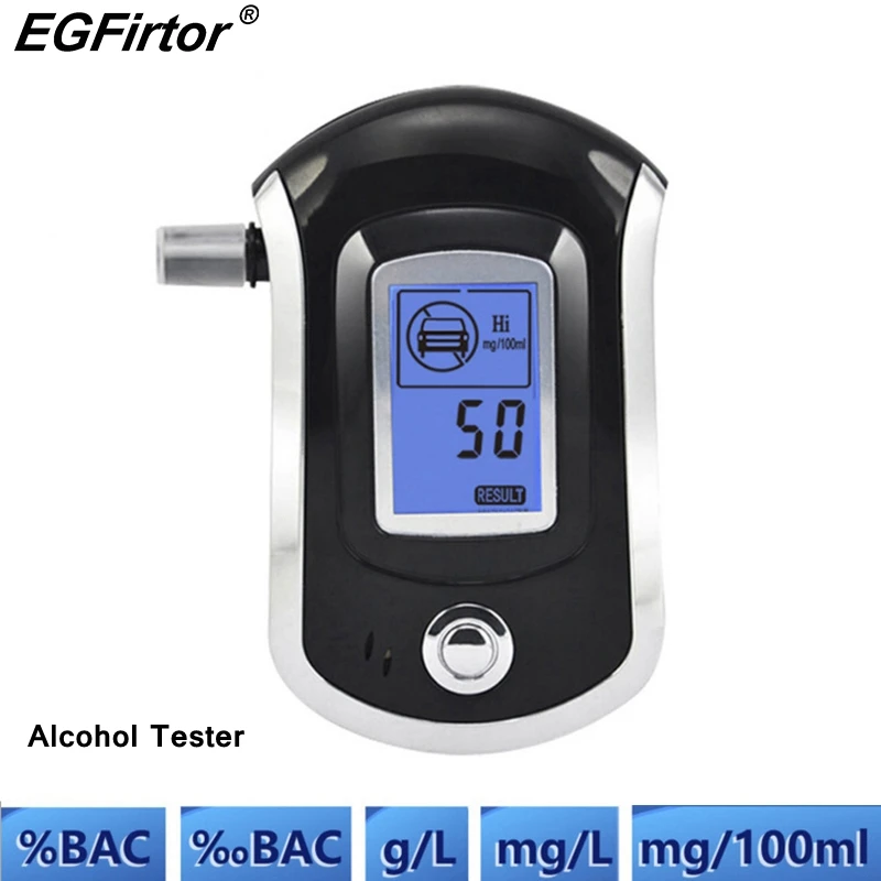 

Товары безопасности, профессиональный цифровой алкотестер с ЖК-дисплеем, полицейский детектор содержания алкоголя в алкотестере